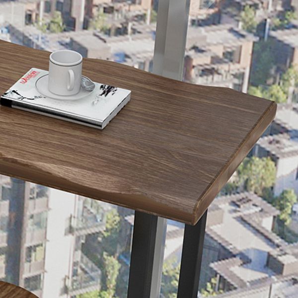Industrial Solid Wood Bar Table Rectangle Bar Dining Room Table