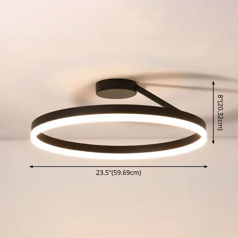 Ronde semi-inbouwverlichting Hedendaagse metalen plafondlampen voor slaapkamer