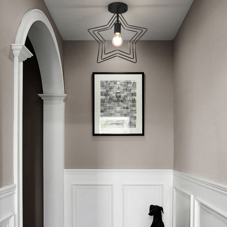 Éclairage de plafond noir noire