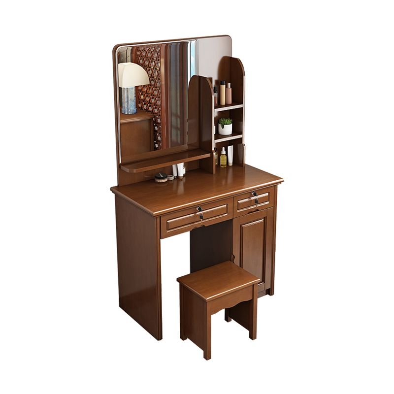 Traditional Make-up Vanity Home Rectangle Dressing Table with Mirror