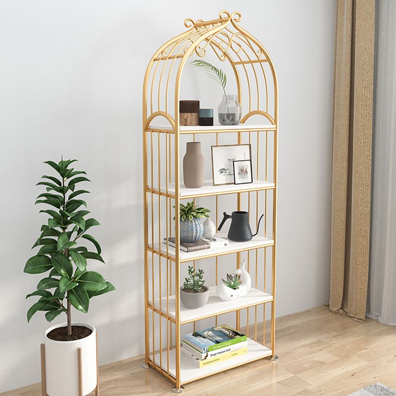Gold Standard Bookcase Metal Open Back Contemporary Bookshelf