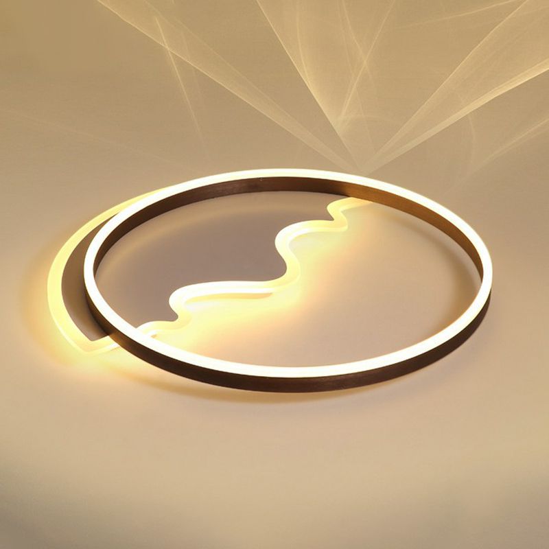 Anneau en acrylique, éclairage encastré, café minimaliste, luminaire LED pour salon