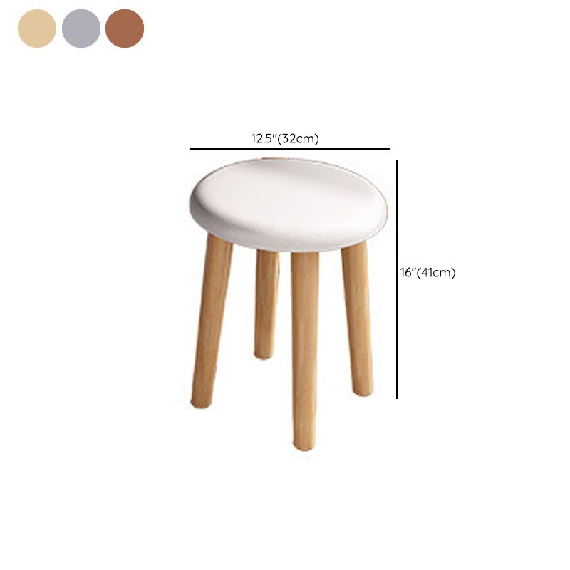 Solid Wood Dresser Scandinavian Vanity Set with Stool and 2 Drawers