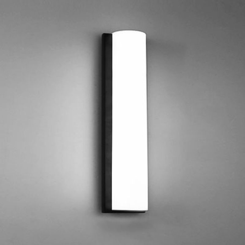 Modern Metal Wall Sconce Cylinder 1 Light Wall Light with Glass for Bedroom