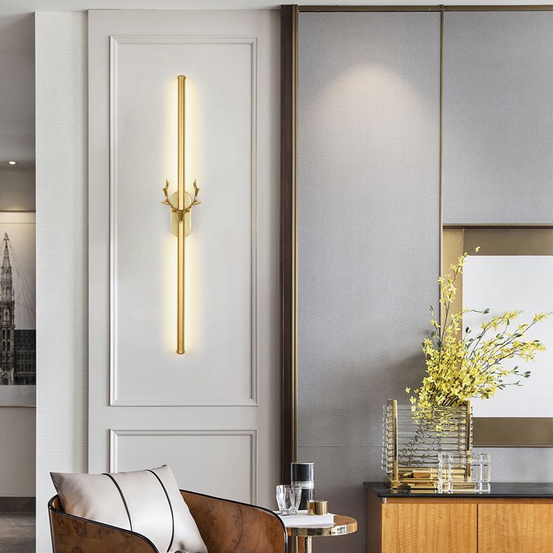 Obelle linéaire Mall Murce Style moderne 1 Light Mur Mur Mount luminaire en or