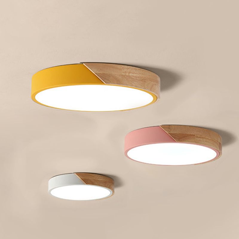 Child Bedroom Flush Mount One-Light Acrylic Metal Nordic LED Ceiling Lamp