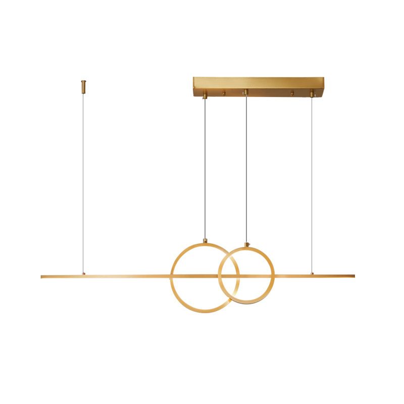 Metal Linear Island Lighting Modern Multiple-Light Island Pendant Lights