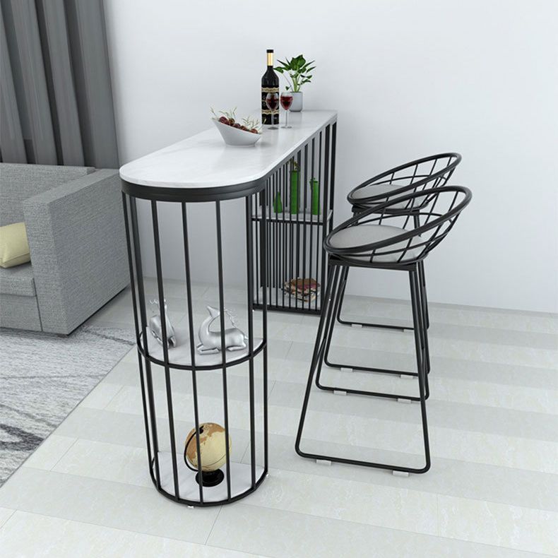 Glam Pub Table Specialty Bar Height Double Pedestal Bar Table