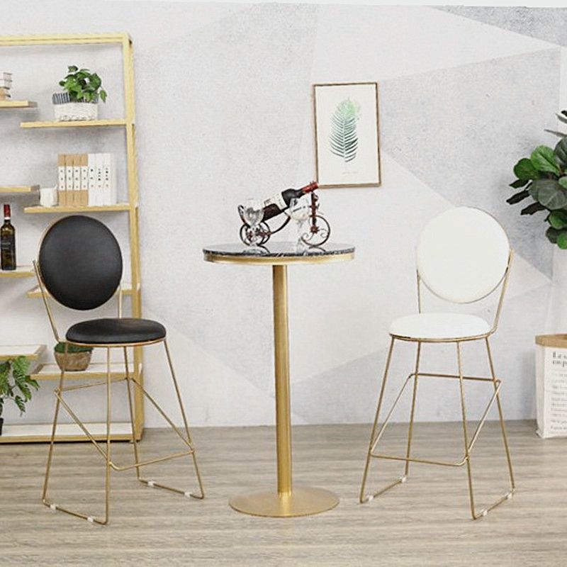 Fixed Counter Set Industrial 1/2/3 Pieces Faux Marble Bar Table Set for Home Use