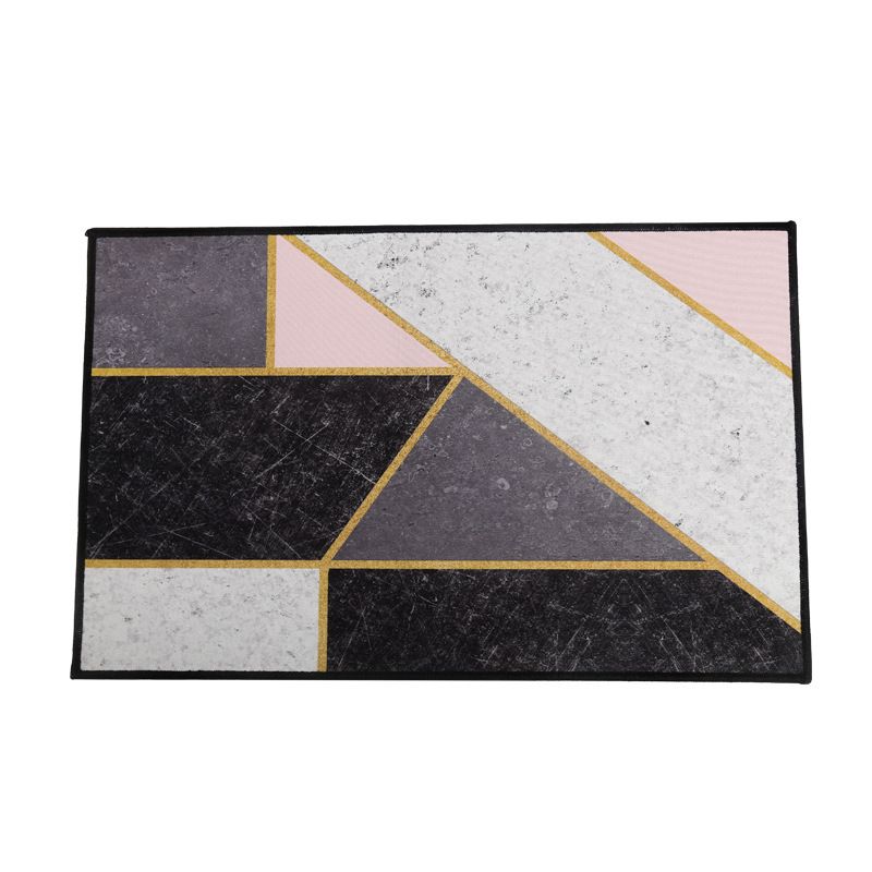 Minimalistische woonkamer Tapijt tapijt multi-kleuren geometrisch patroon binnen tapijt synthetisch niet-slip achtersteuning stain-resistent tapijt