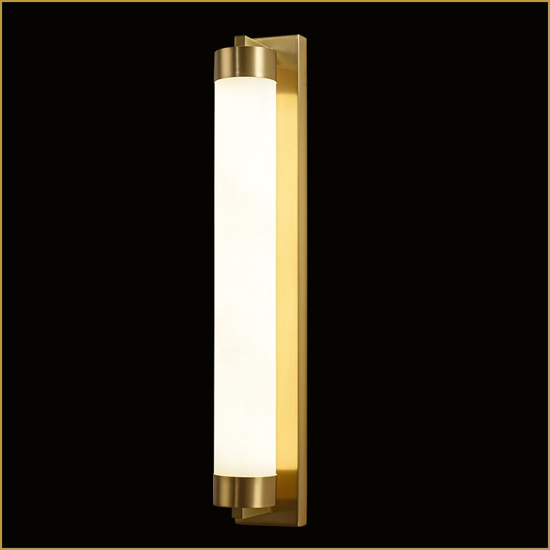 Chinese Brass Wall Light Gold LED Wall Sconce with Mica for Living Room