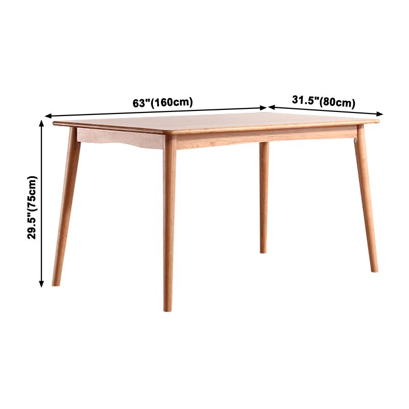 Contemporary Style 4-foot Furniture Solid Wood Dining Table Rectangle for Home