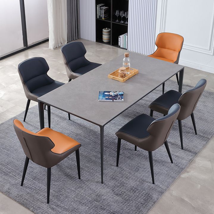 Sintered Stone Dining Table Set 1/4/5 Pcs Modern Dining Wingback Chairs