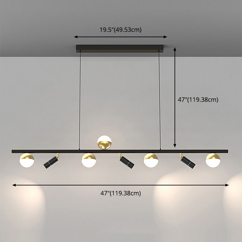 Spoltlight Acrilic Sfrigerale lampada isola minimalista LAMPAGGIO A IMPESSO LED NERO E GOLD per il ristorante