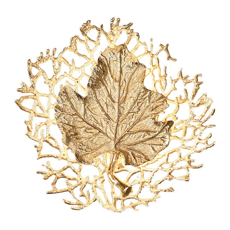 Metal Shade Wall Lamp Modern Style Unique Gold Shape Wall Mounted Lighting for Bedroom