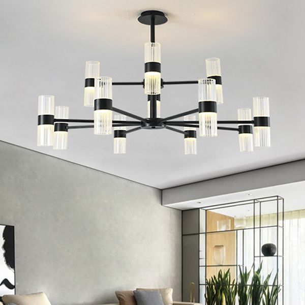 Starburst Chandelier Lighting Fixture Simple LED Metal Ceiling Chandelier for Living Room