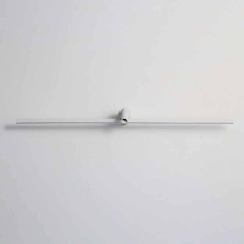 Linear Shade Mirror Wall Lighting Modern Style Metal 2 Lights Sconce Lamp