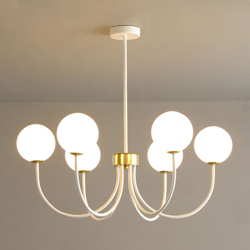 Luci a sospensione sospesa in ferro bianco Lampade sospese moderne per sala da pranzo