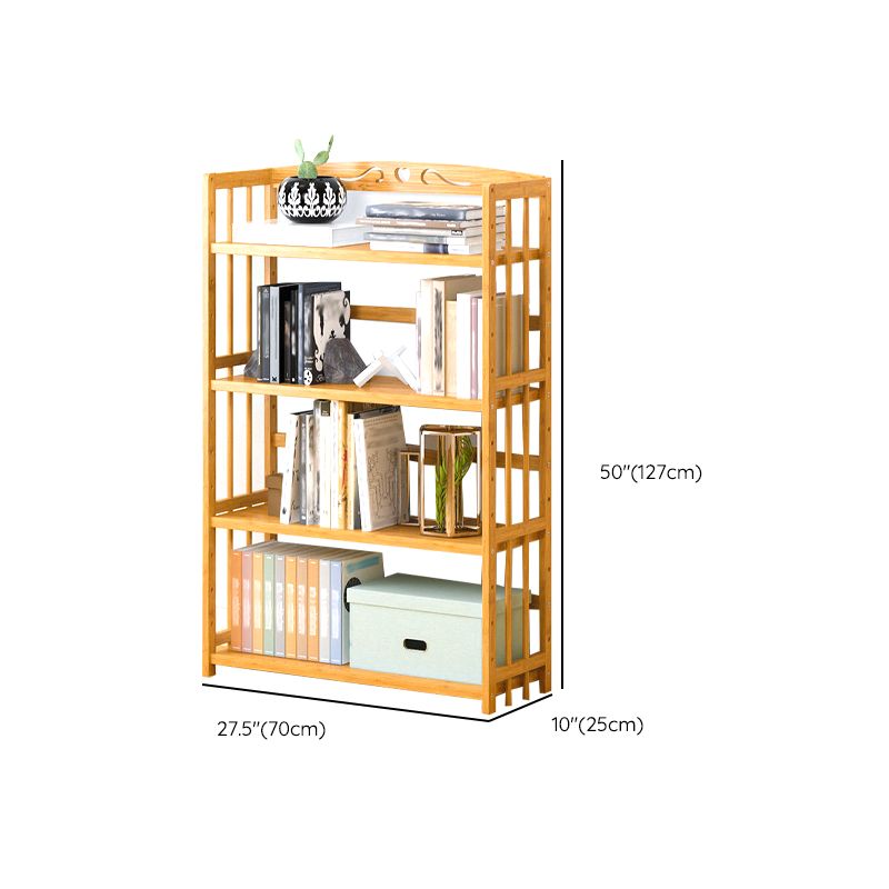 Modern Open Back Standard Bookshelf Engineered Wood Bookcase for Study Room