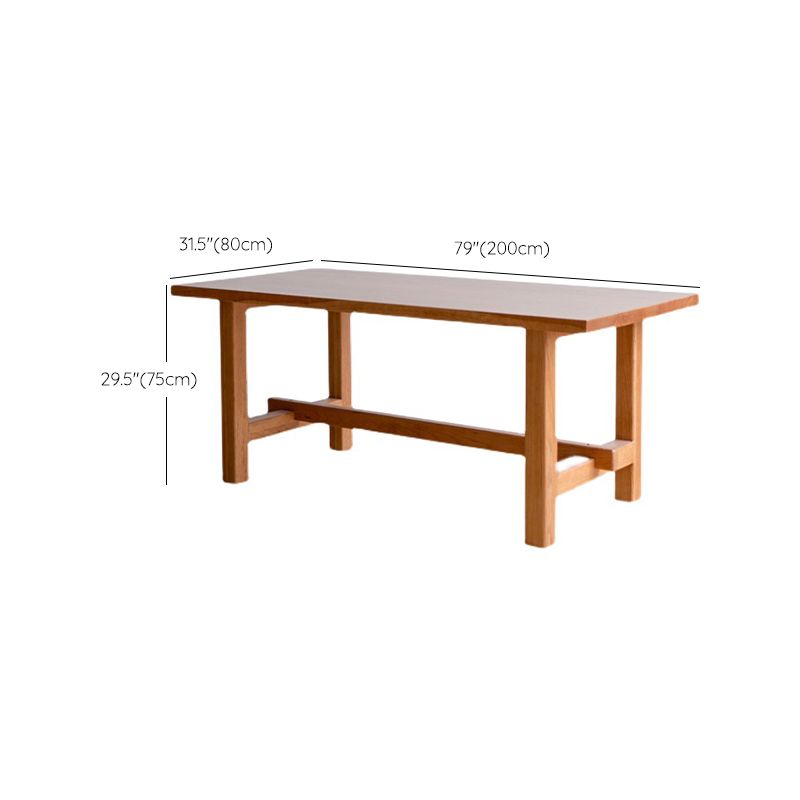 Rectangle Trestle Dining Table Modern Wood Table for Dining Room