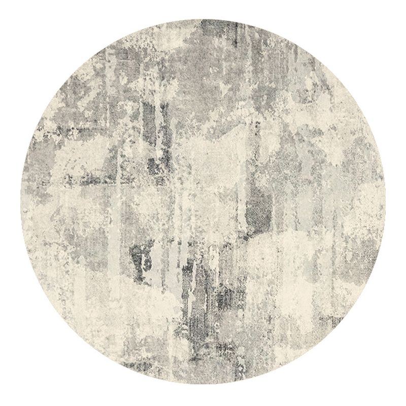 Modern Contrast Color Area Carpet Brown Polyester Area Rug Anti-Slip Wasy Care Rug for Living Room