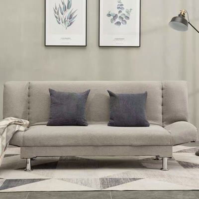 Linen Contemporary Armless Convertible Sofa Foldable Sofa for Apartment