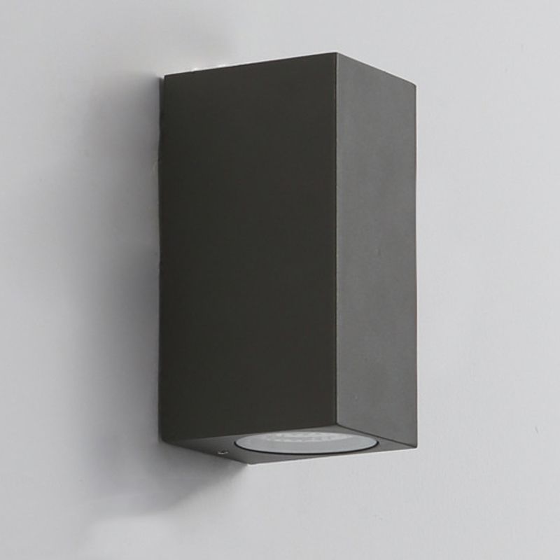 2 Lights Rectangular Wall Lighting Fixtures Modern Style Metal Wall Washer Sconce