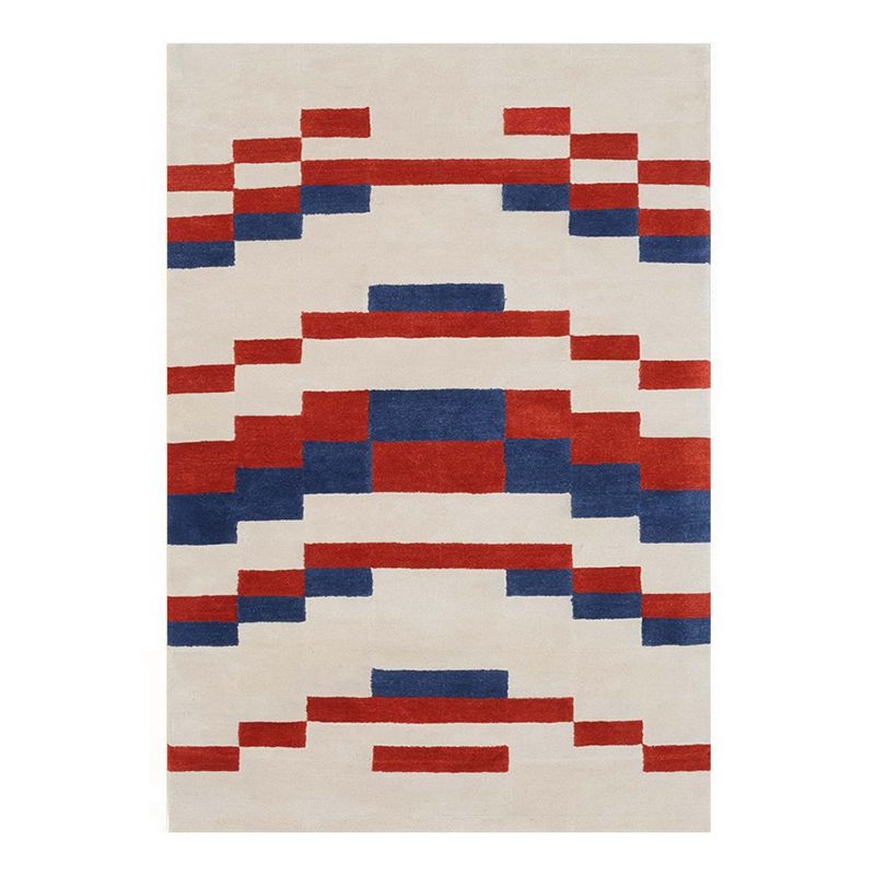 Tapis moderne marron en Polyester, couleur contrastée, avec envers antidérapant, pour la décoration de la maison