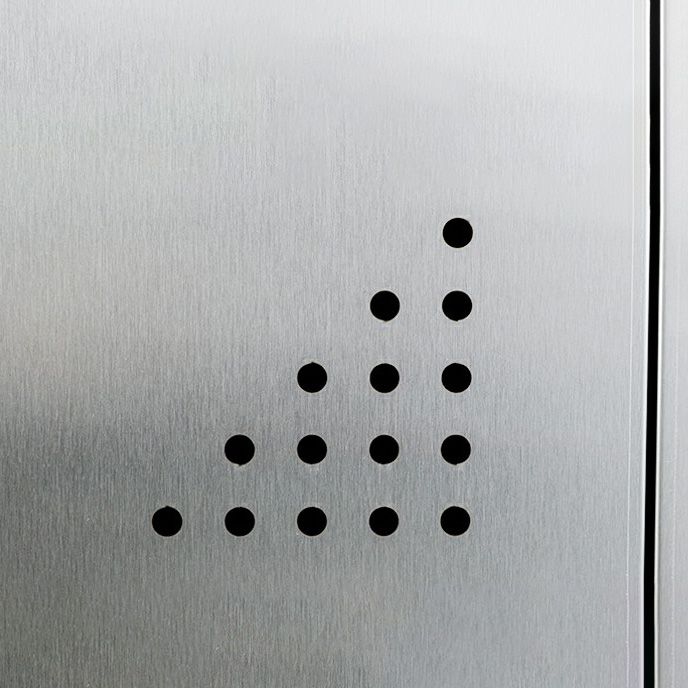 Silver Storage Cabinet with Hinged Doors Contemporary Steel Indoor Cabinet