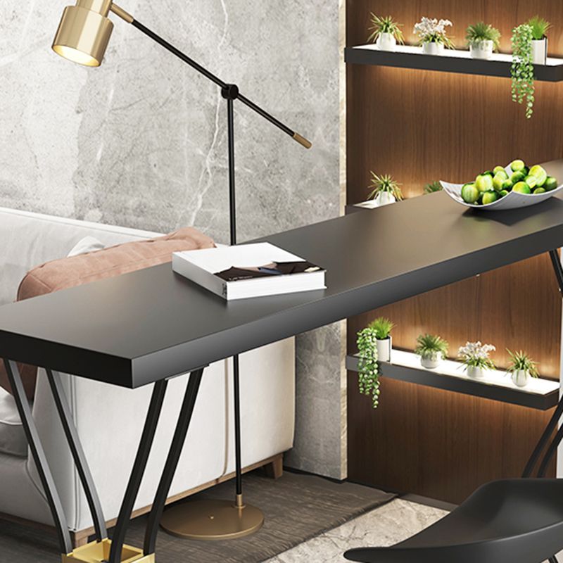 Contemporary Double pedestal Patio Bar Table Solid Wood Bistro Bar Height Table