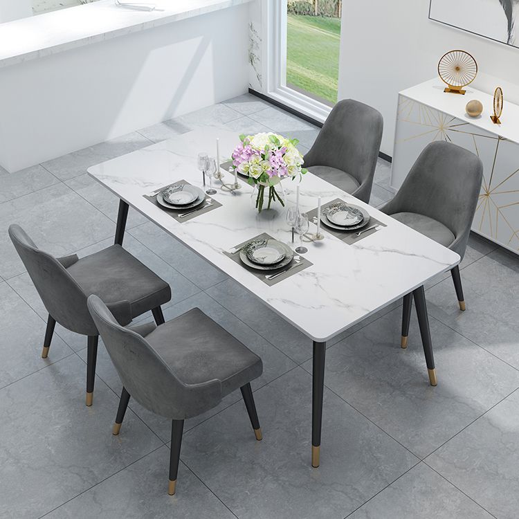 Mesa de piedra de 4 pies Rectangle Matte Mesa de comedor para restaurante para restaurante
