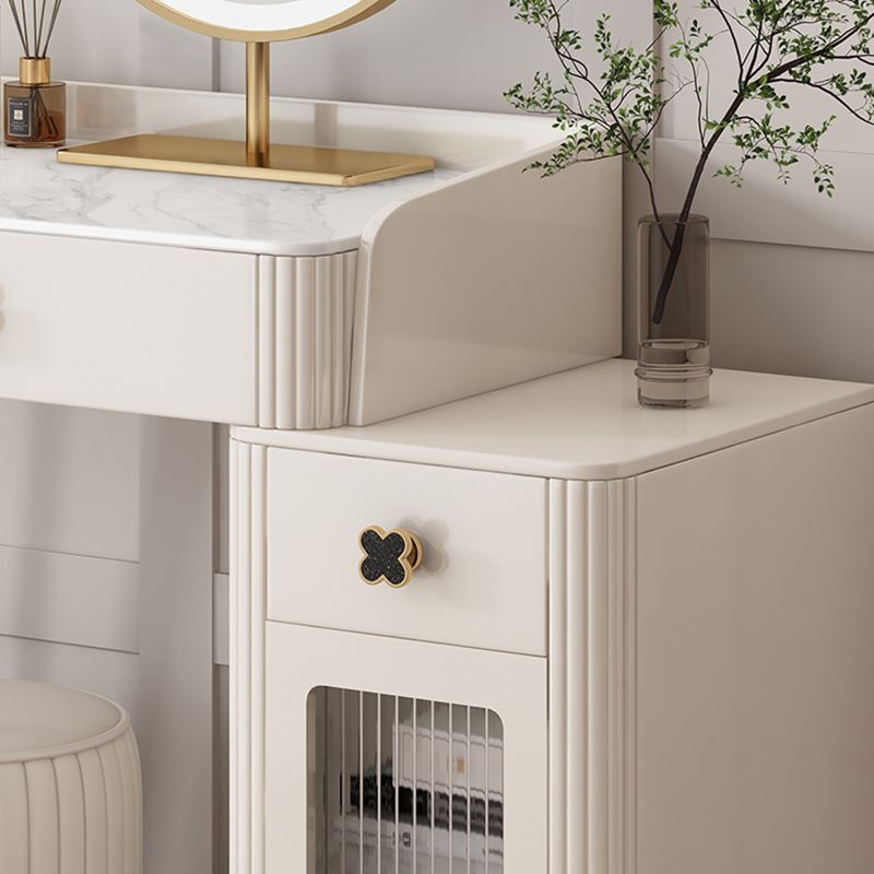 Contemporary Vanity Dressing Table Slate Top Make-up Vanity with Drawer