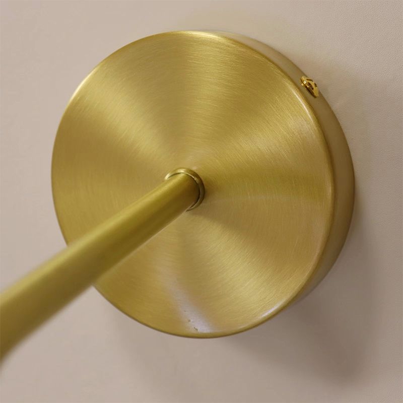 Golden Metal Lighting Glass Shaded Wall Light for Room and Foyer