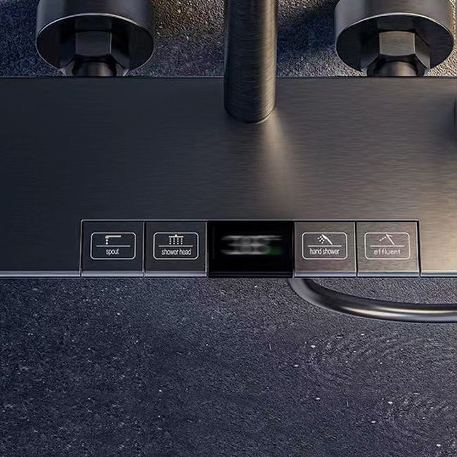 Wall Mounted Shower Arm Shower Faucet Adjustable Metal Shower System with Slide Bar