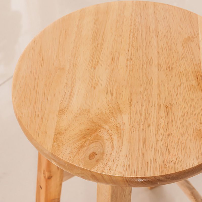 Backless Bar Stool Industrial Style Wooden Counter Height Stools