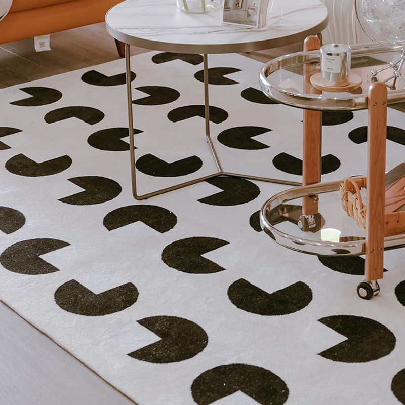 Modern Style Rug Living Room Geometric Pattern Polyester Washable Area Rug