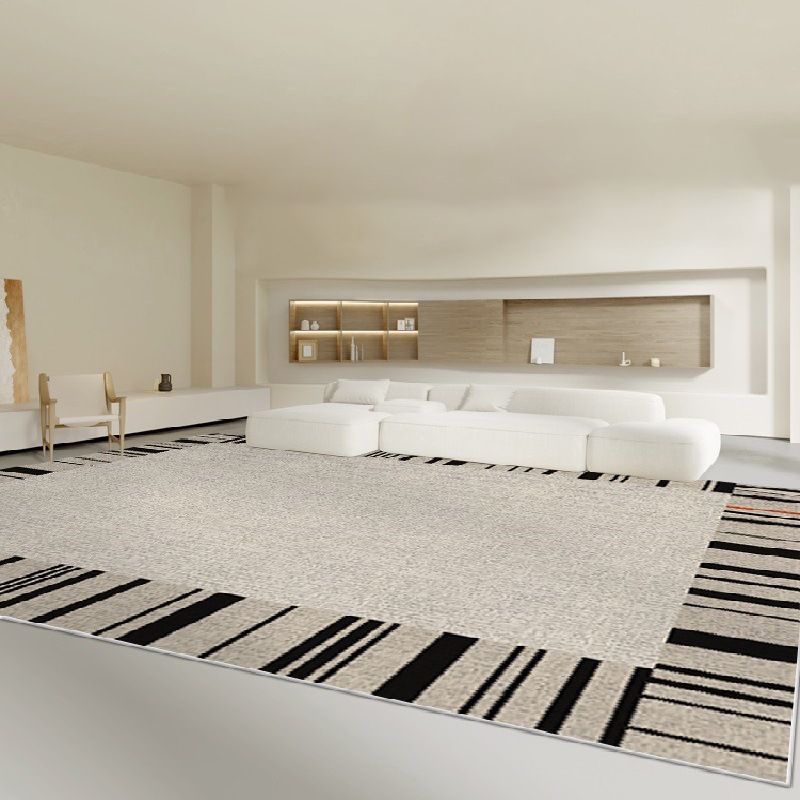 Modern Carpet Polyester Striped Area Carpet Stain Resistant Carpet for Drawing Room