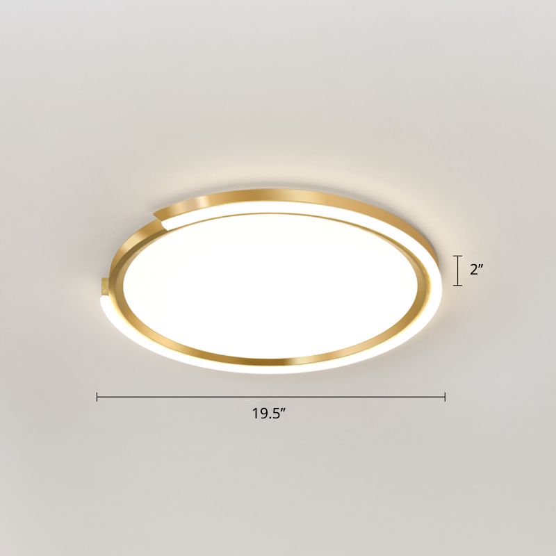 Extra dun rond aluminium plafondinbouw LED-inbouwlamp in Scandinavische stijl voor slaapkamer