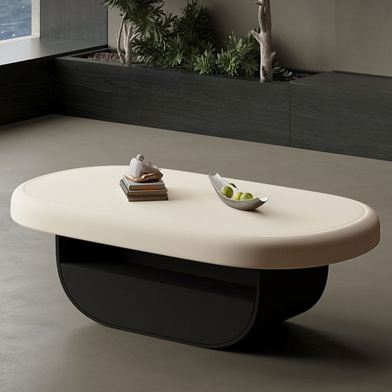 Contemporary Irregular Coffee Table Modern 15.7-In High 1 Single Cocktail Table