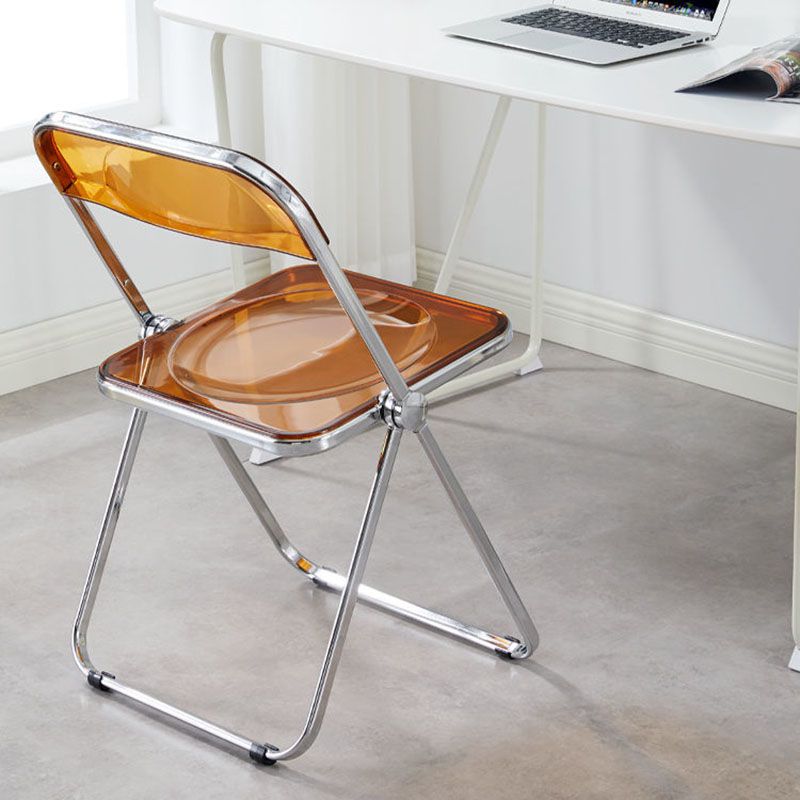 Plástico del diseño industrial que cena la silla lateral plegable de la parte posterior abierta sin brazos de la silla