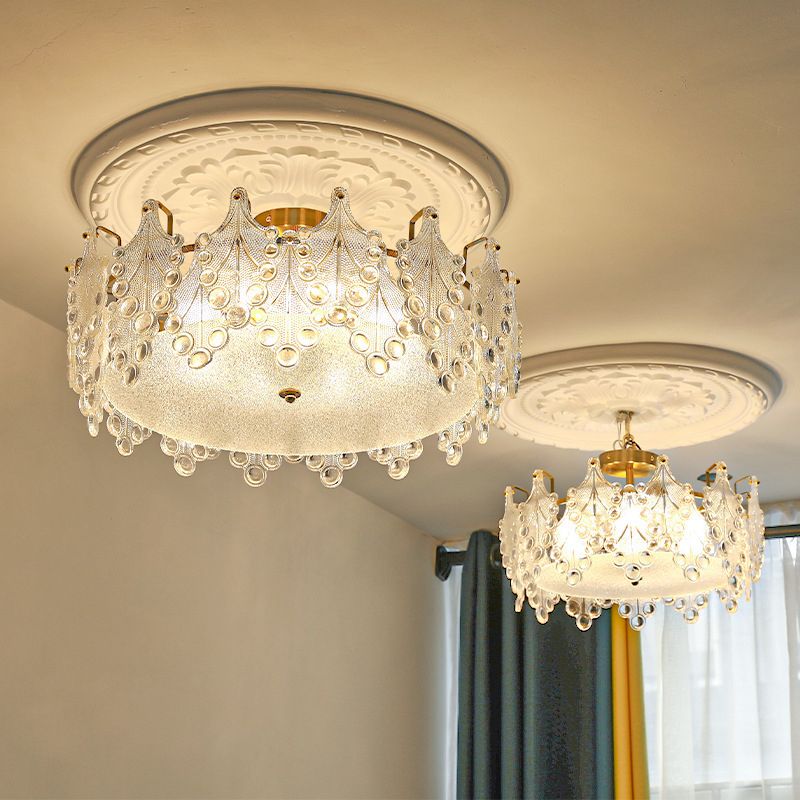 Nordic Glass Ceiling Light Simple Flush Mount Light Fixture for Sitting Room