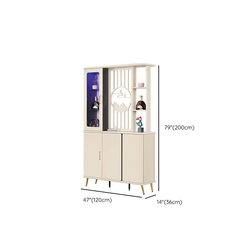 Contemporary Wooden Cabinet Solid Color Accent Cabinet with Drawer and Door