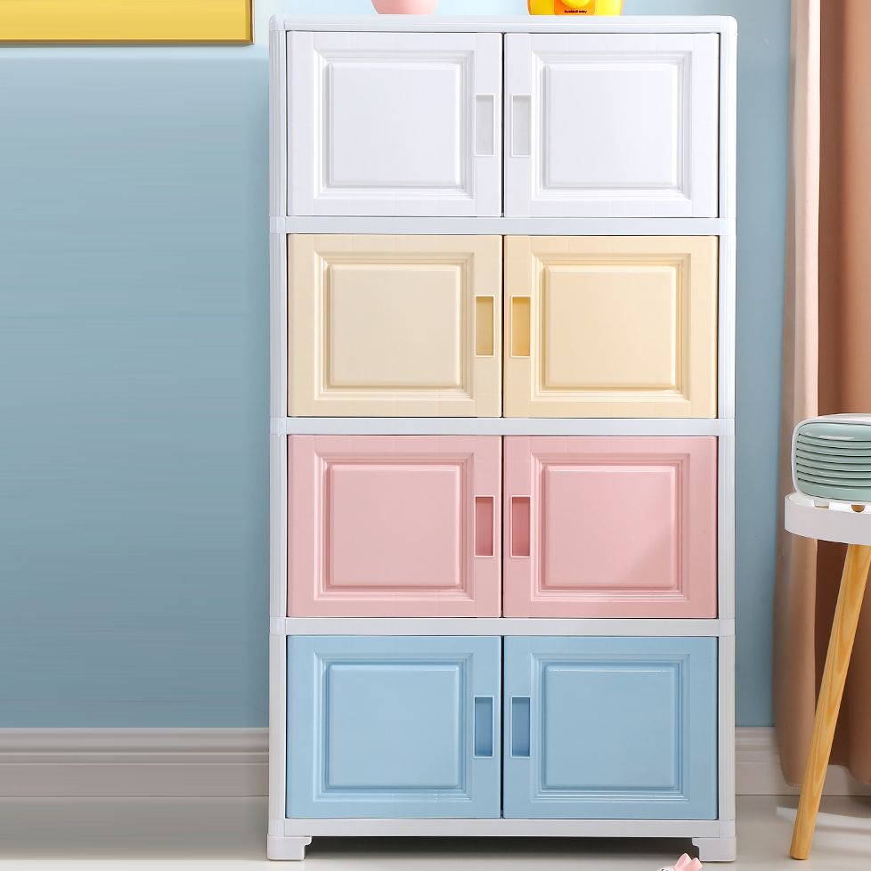 Contemporary Style Bedroom Cabinet Plastic Non-Hanging Storage Cabinet