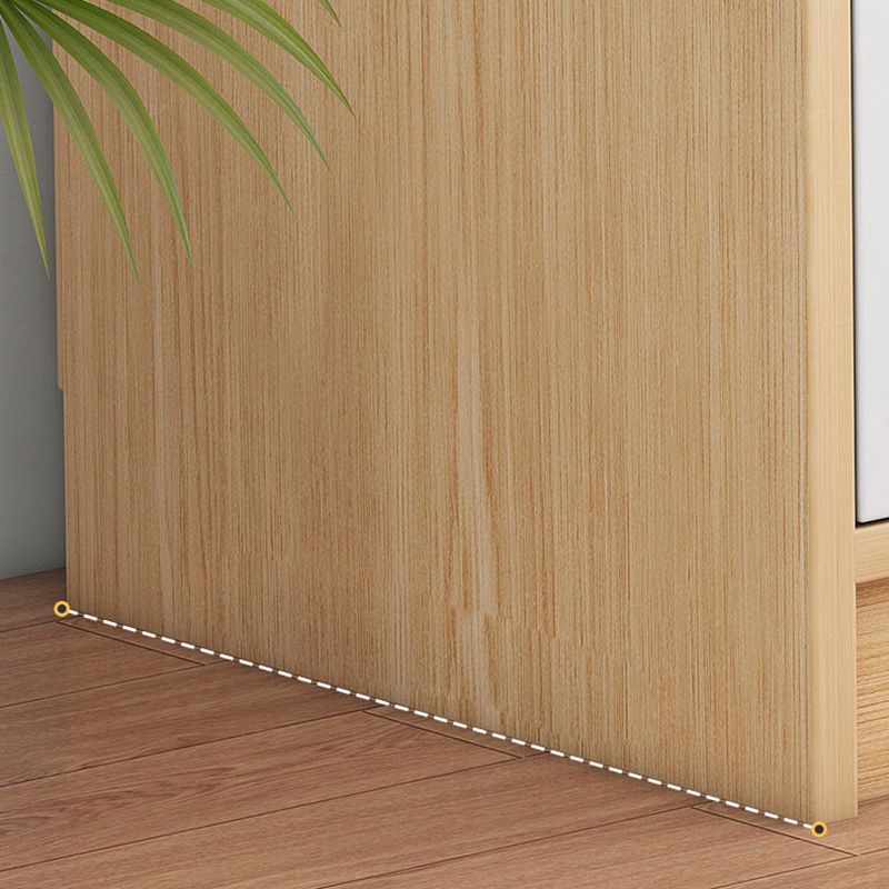 Scandinavian Style TV Stand Wood Open Storage Stand Console with Shelf