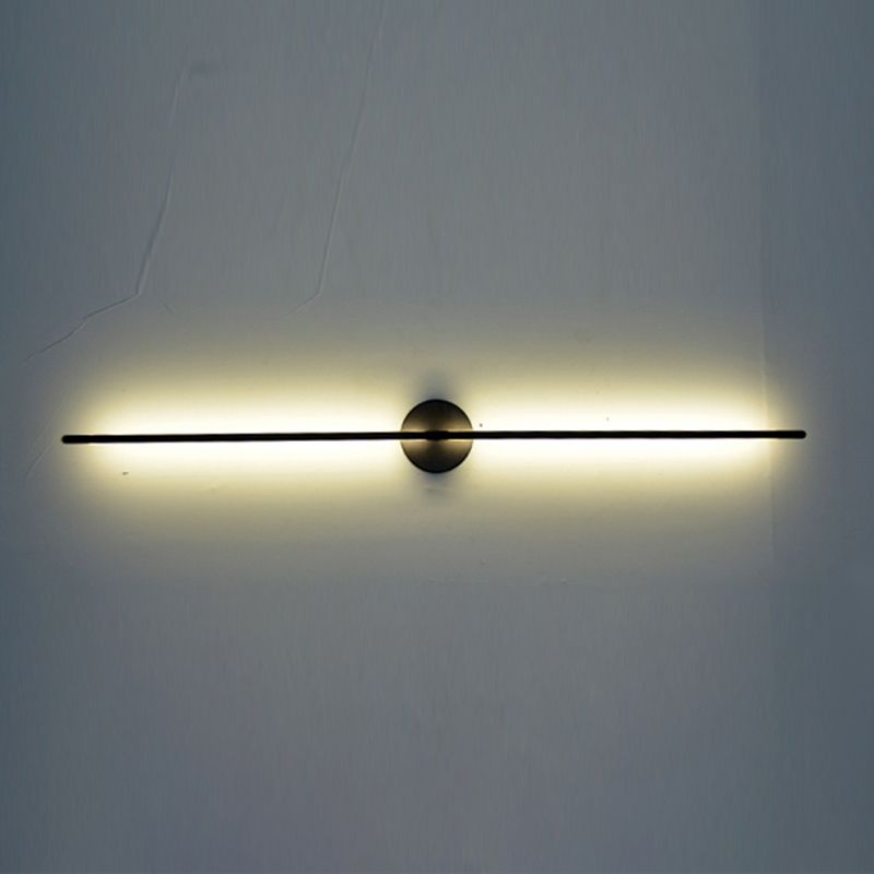 Linear Shape Metal Wall Light Fixture Modern Style 1 Light Wall Mounted Light Fixture