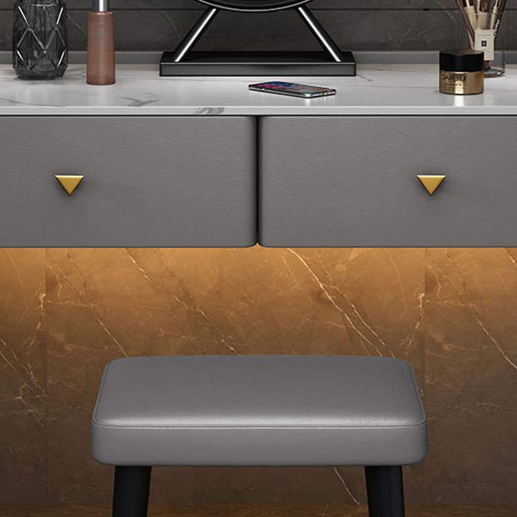 Contemporary Double Drawers Make-up Vanity Marble Makeup Vanity Desk Table