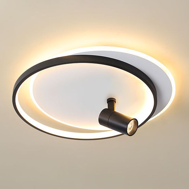 Bague métallique Semi-Flush Ceiling Light Fixtures Modern Bedroom Semi Flush Light Fixtures