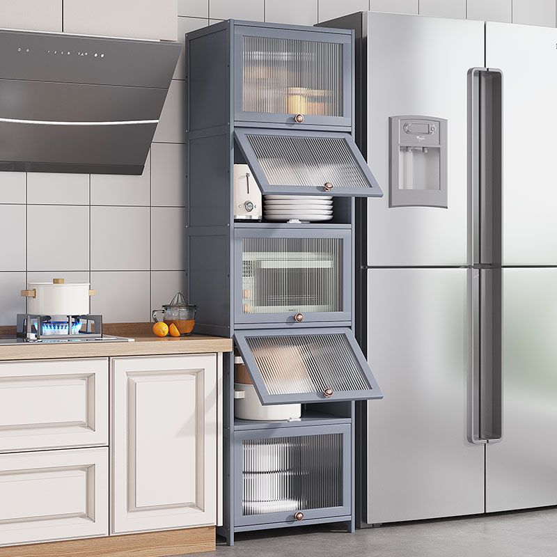 Contemporary Sideboard Cabinet Bamboo Sideboard Table with Doors for Dining Room