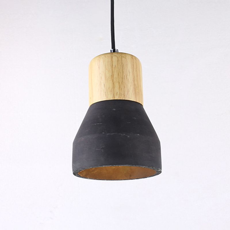 Cement Bottle Pendant Lighting Nordic 1-Light Restaurant Suspension Light in Grey/Red/Green