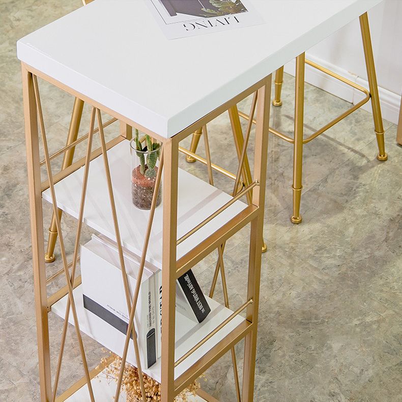 Glam Wood Bar Table Set 1/2/3 Pieces Rectangular Counter Set for Home